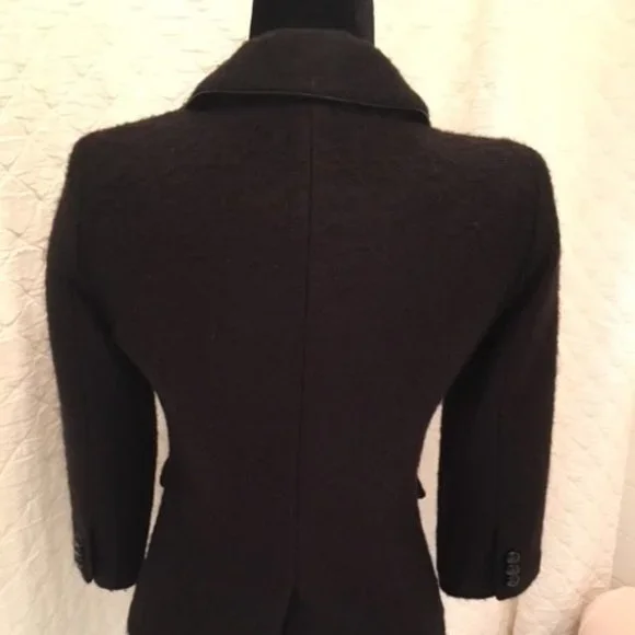 SMYTHE 3/4 sleeve black mohair blazer - Picture 4 of 4
